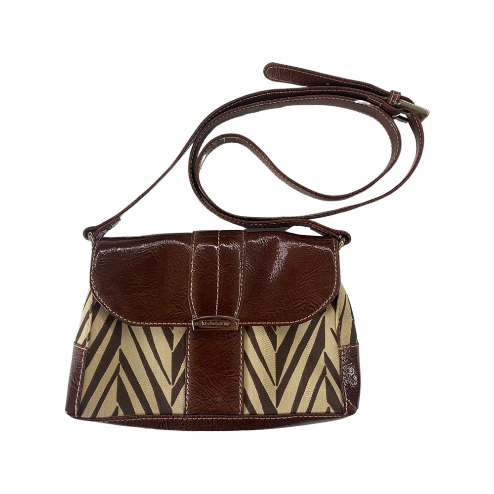Liz Claiborne Y2k brown pattern cross body purse